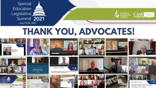 collection of SELS photos with 'thank you, advocates" at the top